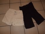 Schwarze Stiefelhose von H&M, wei?e kurze Hose von Takko- Gr??e 36- guter Zustand- jeweils 5 Euro
